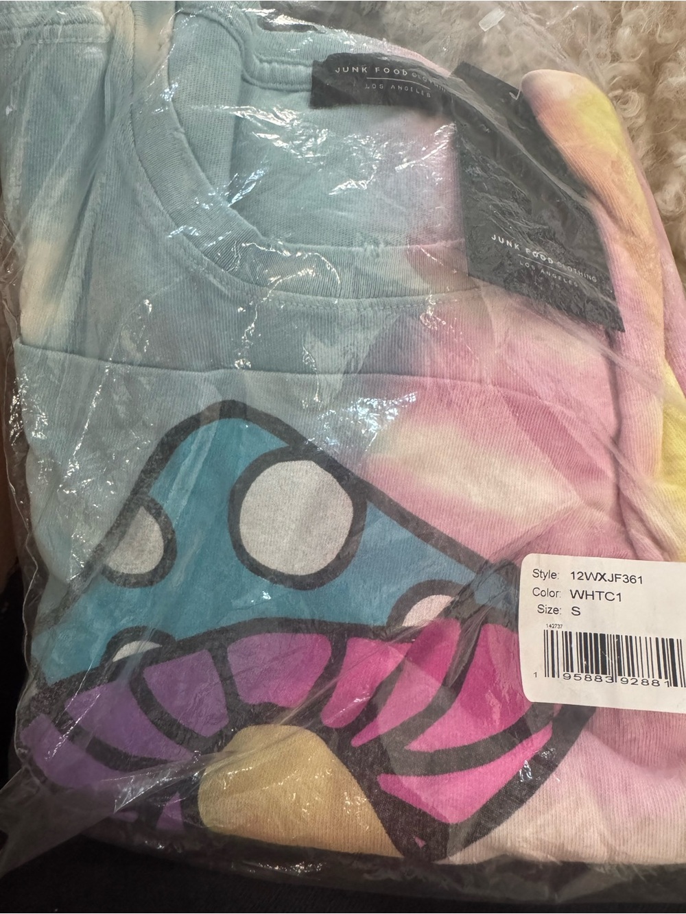 All Natural Tie-Dye Kids Tee with Mushroom Graphic - Multicolor - Picture 4 of 5